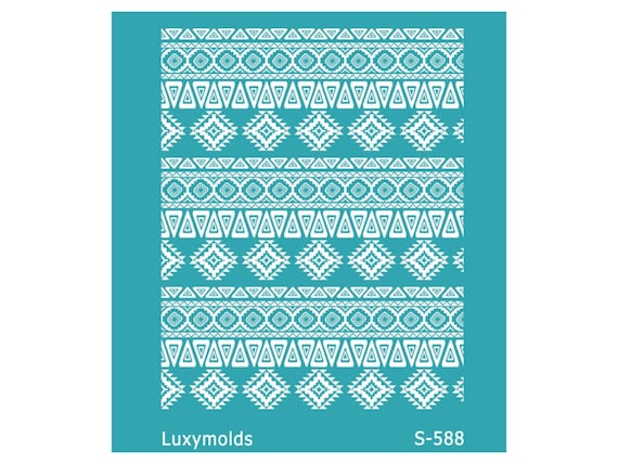 Silk screen stencil for polymer clay "Luxymolds" S-588