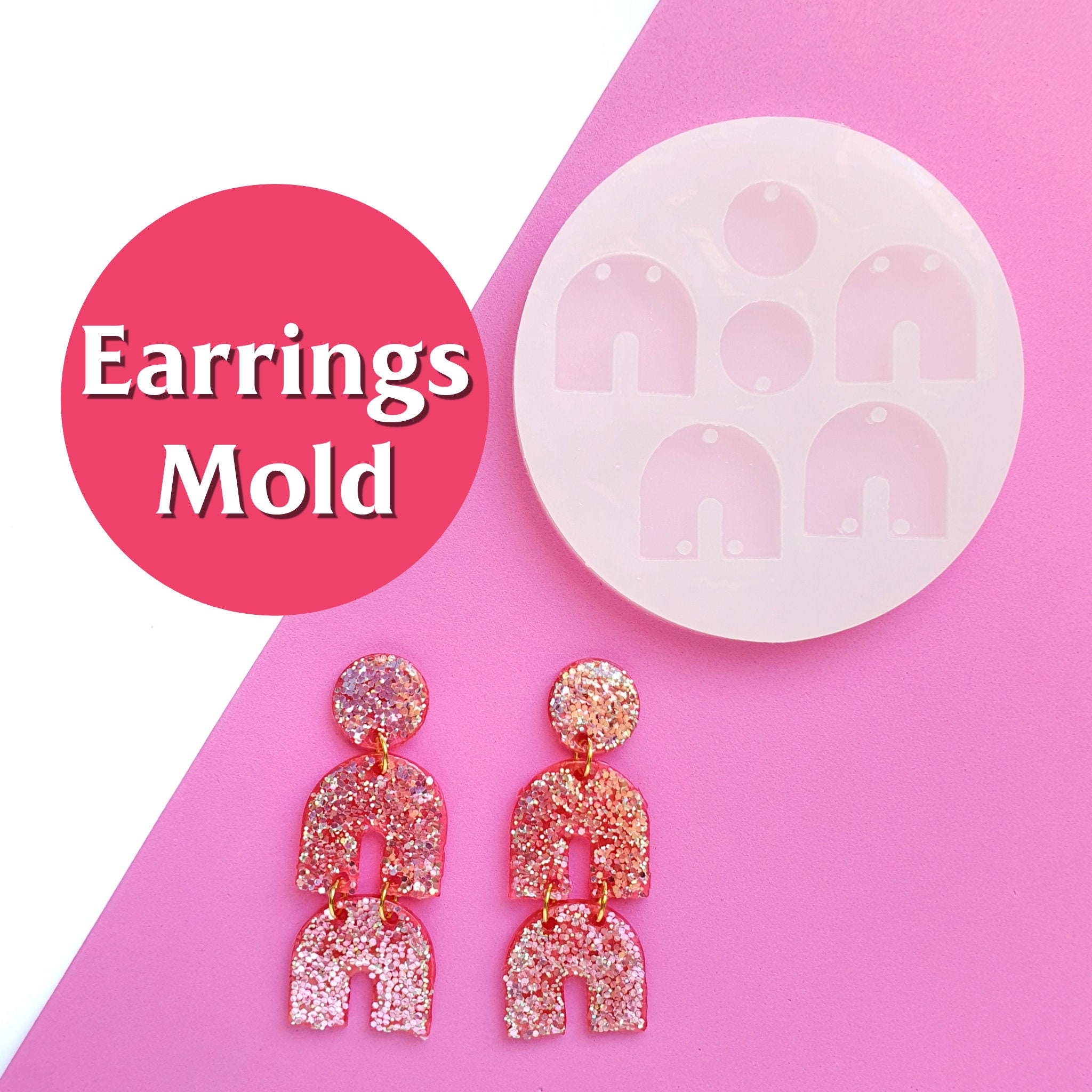 Silicone earrings mold Christmas for resin and epoxy mould for jewelry  Christmas tree, Snowflake for stud earrings