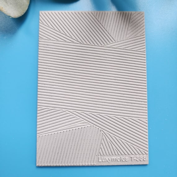 Polymer clay Texture tile Texture mat Clay stamp Polymer clay texture stencils "Geometryc Stripes" design clay texture Rubber mat T-388