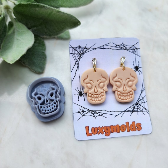 Halloween Polymer Clay cutters Stud earring clay cutters Earrings molds Polymer clay tool Demon sharp cutter stamp