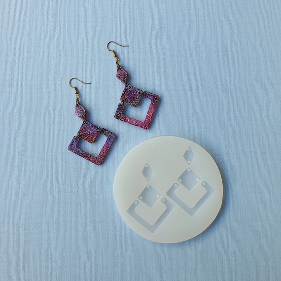 Silicone earrings mold mould for resin and epoxy