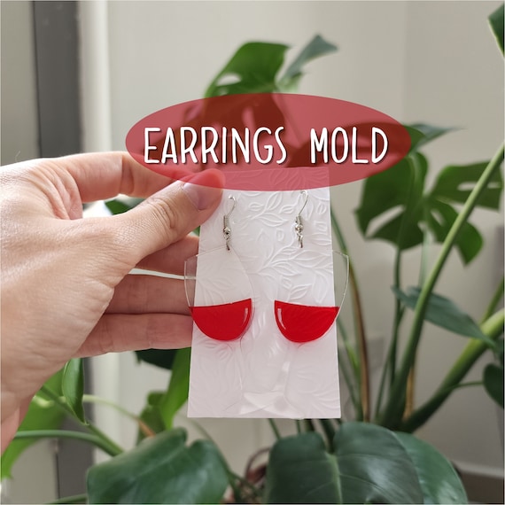 Silicone earrings mold "Wine glass" for resin and epoxy