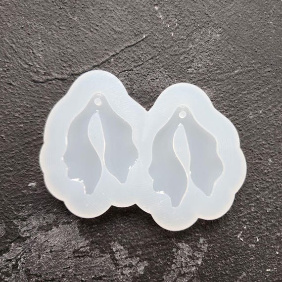 Silicone earrings mold Jewelry resin mold "Leaves" Botanic design epoxy mold