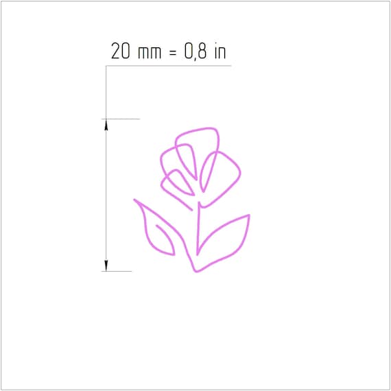 Polymer clay stamp "Flower" 3D printed embossing clay tools