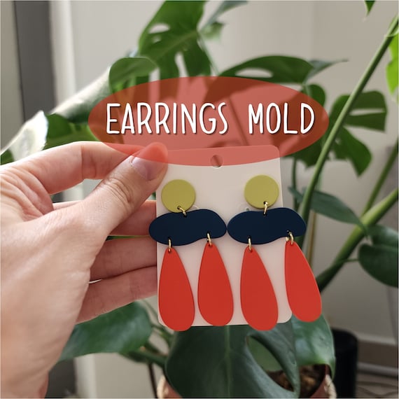 Silicone earrings mold mould for resin and epoxy