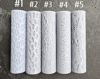 SALE! Polymer clay texture rollers clay stamp 3D printed embossing Clay tools