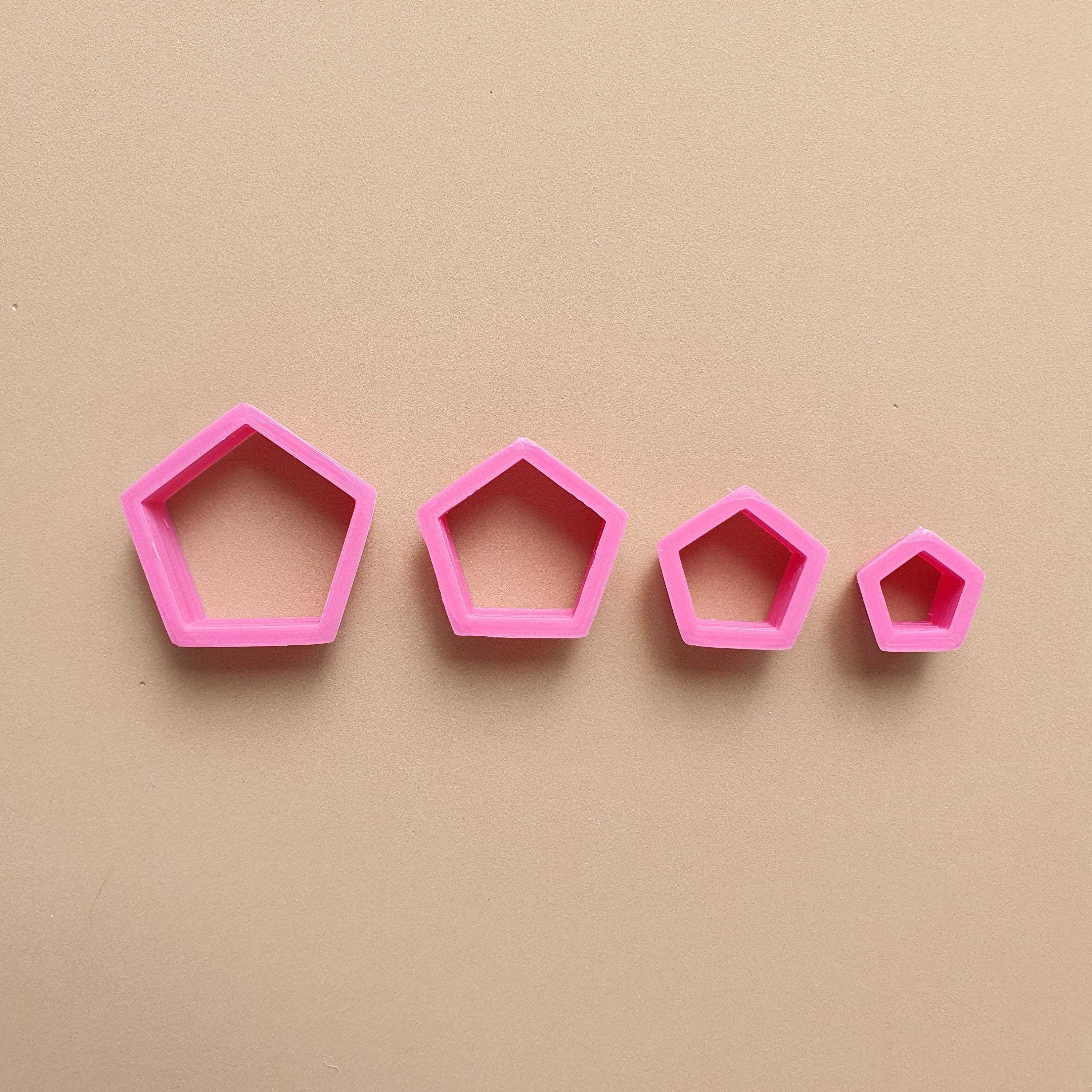 Pentagon Polymer Clay 3D Cutters Geometry Shapes Cutter Set of Etsy