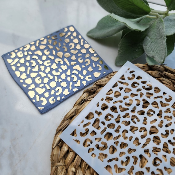 Polymer clay stencil Texture sheet shapes stamp mat T-78