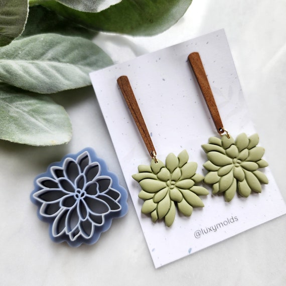 Polymer Clay cutters "Folk flower" Earrings sharp clay cutter / Polymer clay tool / Earrings cutter / Botanical cutter / Jewelry cutter
