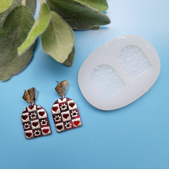 Silicone earrings mold mould for resin and epoxy