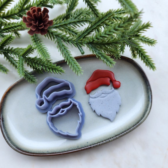 Christmas Polymer Clay cutters Santa Earrings molds Polymer clay tool sharp cutter stamp Jewelry stud earrings cutters