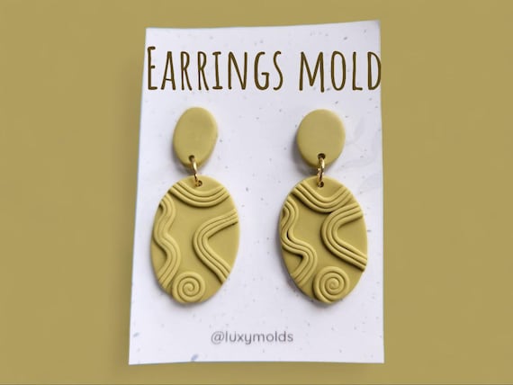 Silicone earrings mold / Silicone epoxy mold / Silicone UV resin molds / Geometry earrings silicone jewelry mold / Matte effect earring mold