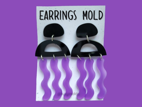 Silicone earrings mold / Silicone epoxy mold / Silicone earring moulds / Silicone UV resin molds / Jellyfish earring silicone jewelry mold
