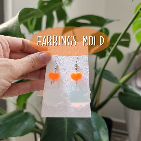 Silicone earrings mold "Woman body" for resin and epoxy