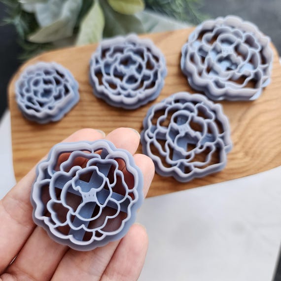 Polymer Clay cutters Flower Peony Floral Earrings molds Polymer clay tools sharp cutter stamp Jewelry earrings cutters cutters Clay supplies