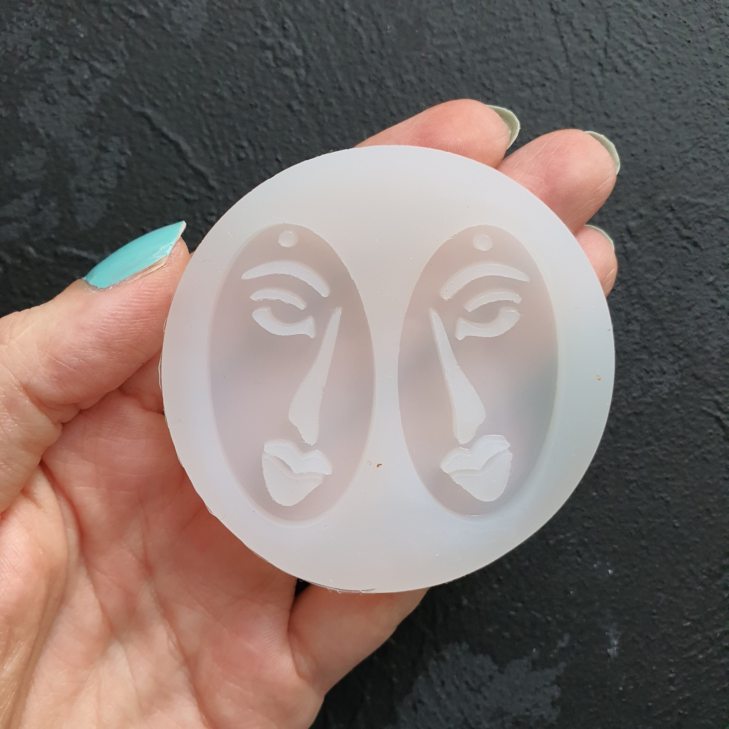 Earrings silicone mold for resin Woman face silicone molds for epoxy