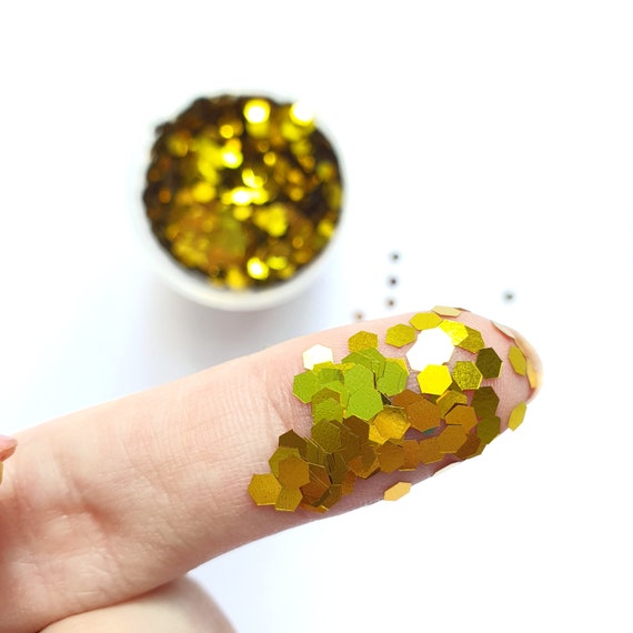 Gold Hexagon Chunky glitter for Resin Epoxy crafts