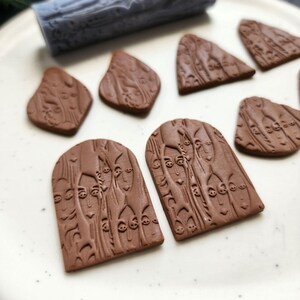 Polymer clay texture roller clay stamp 3D printed embossing &quot;Women faces&quot;
