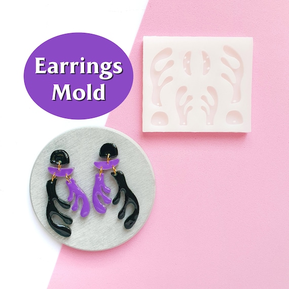 Silicone earrings mold "Reindeer" mould for resin and epoxy