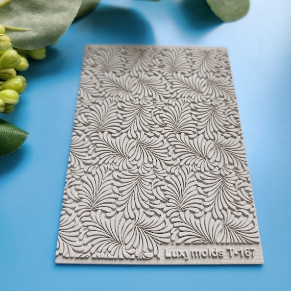 Polymer clay Texture tile Texture mat Clay stamp Polymer clay texture stencils "Botanic" T-167