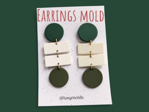 Silicone earrings mold / Silicone epoxy mold / Silicone UV resin molds / Geometry earrings silicone jewelry mold / Matte effect earring mold