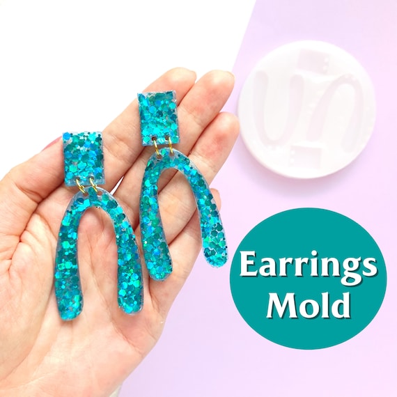 Silicone earrings mold "Geometry shape" mould for resin and epoxy