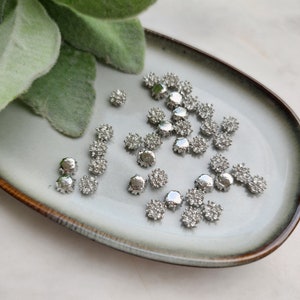 Flower centers Flower Silver metal stamens Earrings components Earrings findings DIY jewelry Jewelry supplies Polymer clay supplies