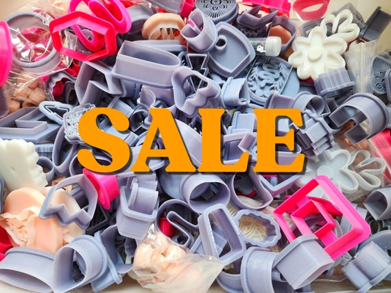 SALE! Polymer clay cutters Random set box Clay supplies Clay tools Earrings molds Jewelry cutters