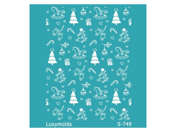 Silk screen stencil for polymer clay "Luxymolds" "Christmas" S-749