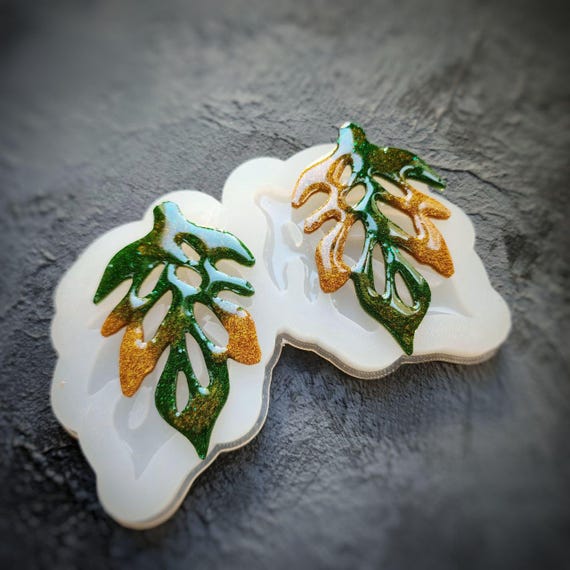 Silicone earrings mold Jewelry resin mold "Leaf" Botanic design epoxy mold