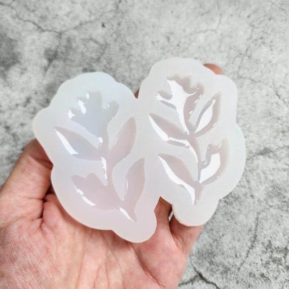 Silicone earrings mold Jewelry resin mold "Flowers" Botanic design epoxy mold