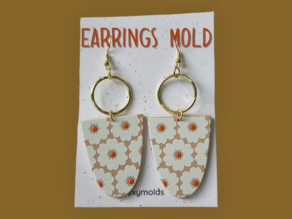 Silicone earrings mold / Silicone epoxy mold/Silicone earring moulds/Silicone UV resin molds/Arch silicone jewelry mold/Matte finished mold