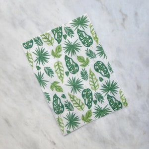 Papier transfert hydrosoluble pour bricolage en pâte polymère &quot;Feuilles tropicales&quot;