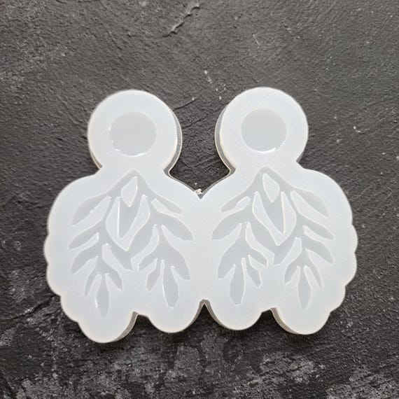 Silicone earrings mold Jewelry resin mold "Leaves" Botanic design epoxy mold