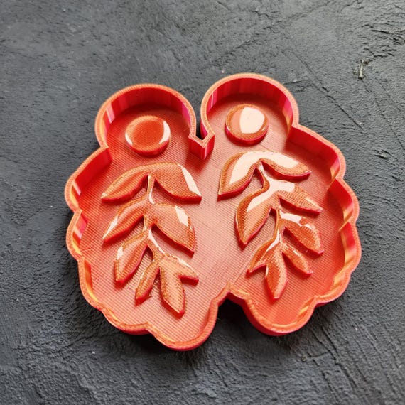 Glossy Earring Mold Blanks – Master Molds for Making Your Own Silicone Molds "Leaf Botanic design"
