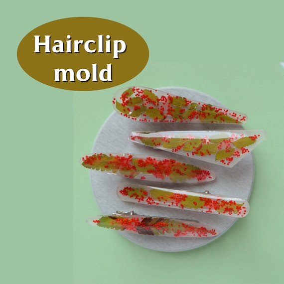 Silicone hair clip mold for resin and epoxy Jewelry resin mould