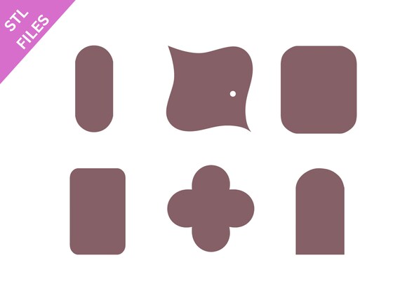 STL clay micro cutters files for 3D printing Sharp earring cutters Geometry Basic shapes Stud earrings download file for resin machine