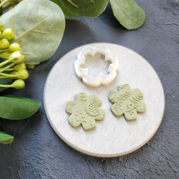 Polymer Clay cutters "Flower" Earrings sharp clay cutter / Polymer clay tool / Earrings cutter / Botanical cutter / Jewelry cutter