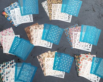 Clay Texture Stencils, Silk Screen & Transfer Paper Set