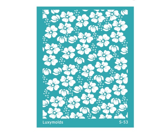 Silk screen stencil for polymer clay "Luxymolds" S-53 "Flowers"