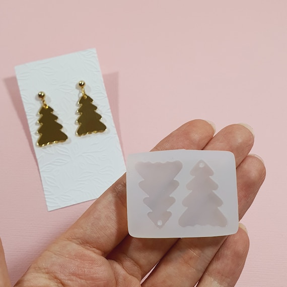 Silicone earrings mold mould for resin and epoxy "Christmas tree"
