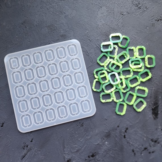 Silicone earrings mold / Silicone epoxy mold / Earring moulds / Silicone UV resin molds / Chain necklace earring silicone jewelry mold