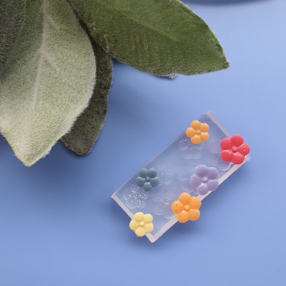 Silicone earrings mini mold "Flowers" for resin and epoxy