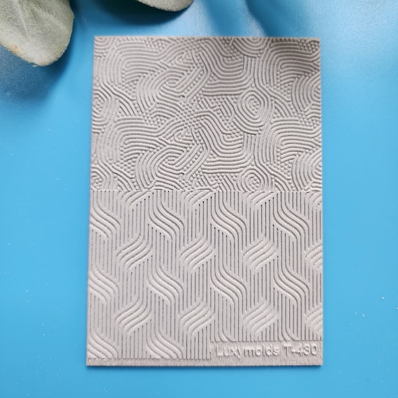 Polymer clay Texture tile Texture mat Clay stamp Polymer clay texture stencils "Geometryc" design clay texture Rubber mat T-430