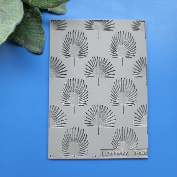 Polymer clay Texture tile Texture mat Clay stamp Polymer clay texture stencils "Fern" T-120