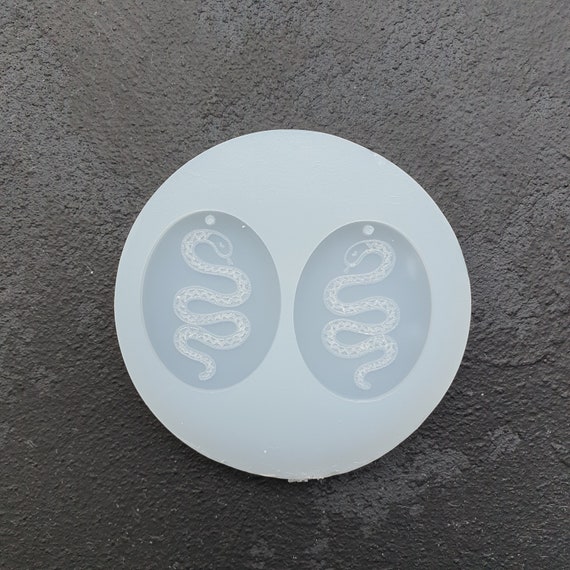 Silicone earrings mold "Snake" mould for resin and epoxy