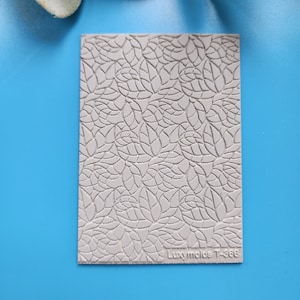 Polymer clay Texture tile Texture mat Clay stamp Polymer clay texture stencils &quot;Leaves veins, botanic&quot; design clay texture Rubber mat T-366