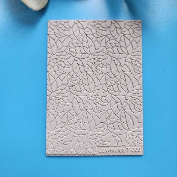 Polymer clay Texture tile Texture mat Clay stamp Polymer clay texture stencils "Leaves veins, botanic" design clay texture Rubber mat T-366