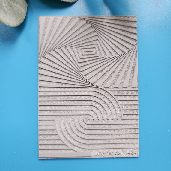 Polymer clay Texture tile Texture mat Clay stamp Polymer clay texture stencils "Geometryc" design clay texture Rubber mat T-434