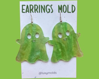 Halloween Ghost Earrings Silicone Mold for Resin